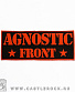 нашивка agnostic front (лого красное, звезды)