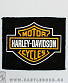 нашивка harley-davidson (лого, окантовка белая)