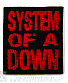 нашивка system of a down (лого красное, вышивка)