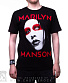 футболка marilyn manson (лицо белое, красная надпись)