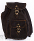 рюкзак замшевый черный (прострочка коричневая)