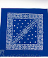 бандана классика синяя яркая (огурцы белые в квадрате, крест, диагональ)