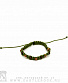 фенечка плетеная бусины коричневые (круг, зеленая)