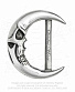  alchemy gothic ( ) b103 quietus moon buckle