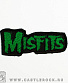 нашивка misfits (надпись зеленая, вышивка)