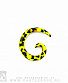 Растяжка Акрил Спираль Леопард (пятна, желтая яркая) 6 мм