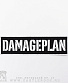 нашивка damageplan (белое лого)