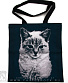 сумка шоппер кот с перевернутым крестом