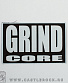 нашивка grind core (надпись белая)