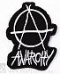 нашивка термо anarchy анархия (лого, надпись белая, вышивка)