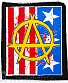 нашивка anarchy анархия (лого желтое, флаг америки)