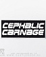нашивка cephalic carnage (лого белое)