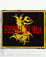 нашивка sepultura (надпись красная, лого желтое, вышивка)