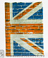 обложка для документов флаг великобритании на кирпичной стене к/з