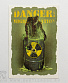 наклейка радиация "danger! high radiation" (зомби)