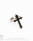 кольцо крест (эмаль черная, разъемное)