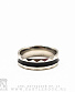 кольцо стальное полоса черная (граненое, металлик)