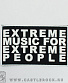 нашивка extreme music for extreme people (надпись белая)