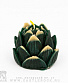 свеча цветок лотоса (зеленая, воск)