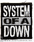 нашивка system of a down (лого белое, вышивка)
