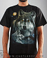 футболка волки серые и луна (пара)