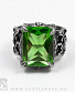 перстень с камнем зеленым (геральдическая лилия)
