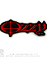 нашивка ozzy osbourne (лого красное, вышивка)