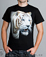 футболка тигр белый