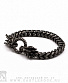 браслет стальной дракон (цепь колос, кольцо, черный)
