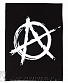 нашивка на спину anarchy анархия (лого белое)