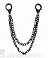 двойная цепь с наручниками (сувенирными, черная)