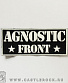 нашивка agnostic front (лого белое, звезды)