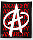 нашивка anarchy анархия (лого белое, надписи красные)
