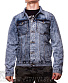 куртка джинсовая серо-голубая (потертая) 7009#