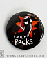 значок emily the strange "emily rocks"