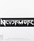 нашивка nevermore (белое лого)