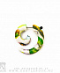 Обманка Акрил Спираль Цветы и Листья (белая) 8 мм