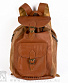 рюкзак кожаный коричневый светлый (комбинированная кожа)
