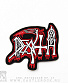 нашивка death (лого красно-белое, вышивка)