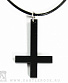 подвес крест перевернутый (большой, черный)