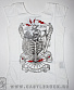 футболка детская addiction скелет с крылями (белая)