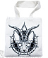 сумка шоппер кот бафомет (октаграмма, белая)