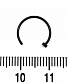Кольцо для носа Сталь Разжимное Черное со Стопором 0,8 х 10