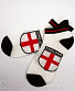носки короткие флаг англии england (черно-белые)