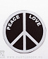 нашивка пацифик "peace love" (принт белый)