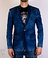 пиджак джинсовый синий (заплатки на рукавах)