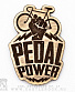 магнит деревянный велосипед "pedal power"