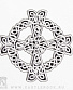 нашивка термо кельтский крест (белый. вышивка)