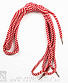 шнурки полосатые (красно-белые, круглое сечение)