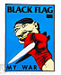 нашивка на спину black flag "my war"